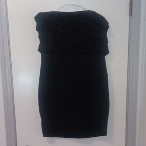 Elegant Black Ruffled Dress